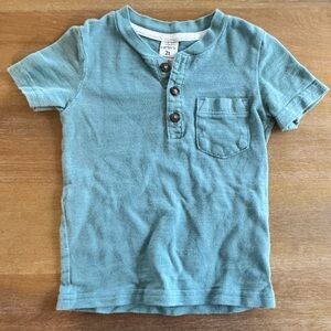 Toddler Boy - Size 2T - Blue Henley Shirt